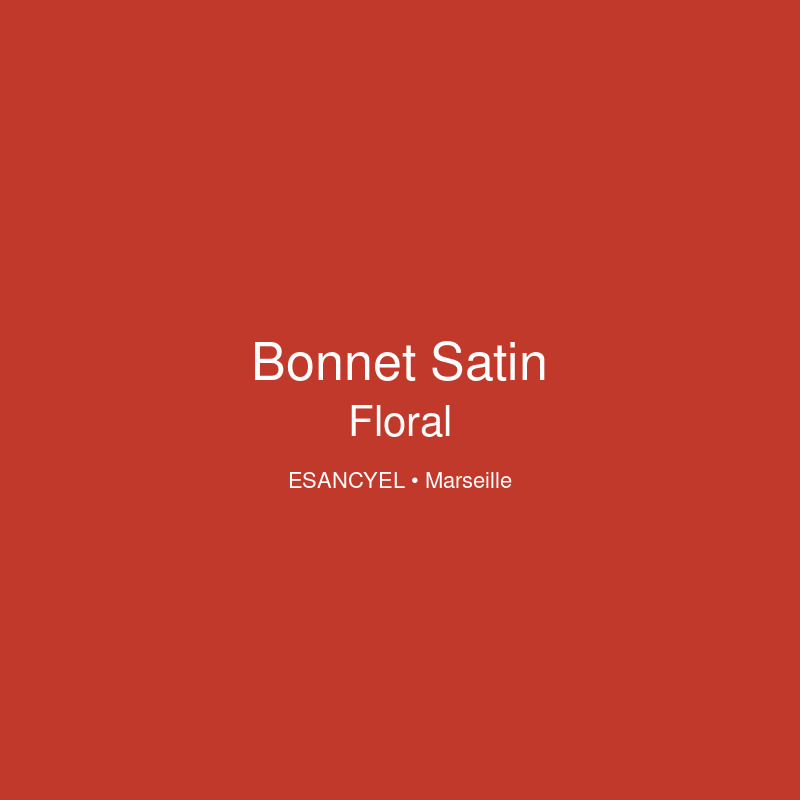 Bonnet satin Floral Esancyel