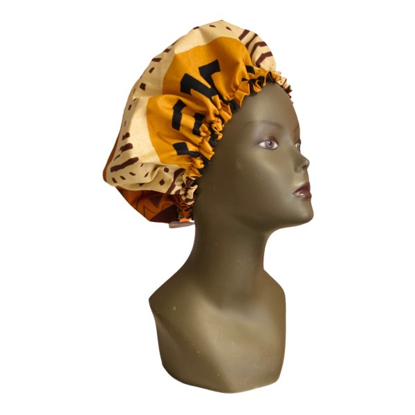 Bonnet de nuit en Wax & Satin By Georges Décimus /B81