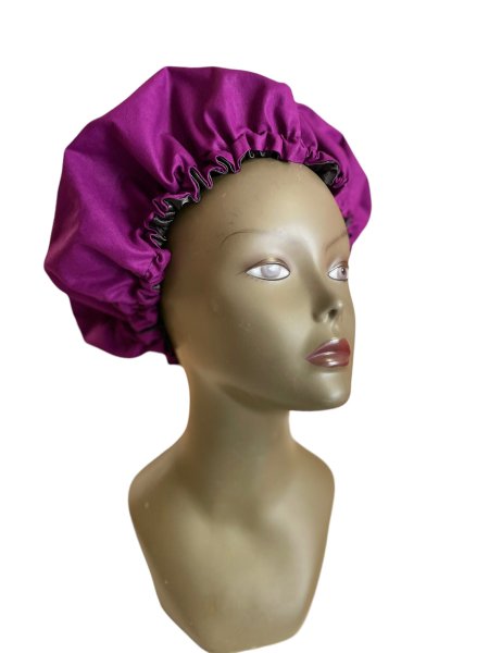 Bonnet réglable en wax hollandais uni doublé de wax By Georges Décimus