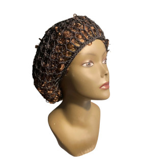 Bonnet en maille crochetée pour cheveux longs ou dreads locks