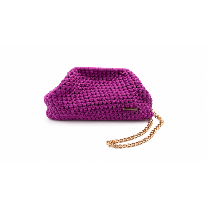 Pochette élégante "Violet Fuchsia" Taille M — Artisanat au crochet