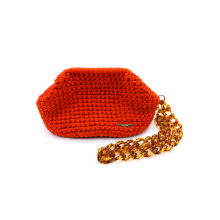 Pochette élégante "Orange Clémentine" Taille L — Artisanat au crochet