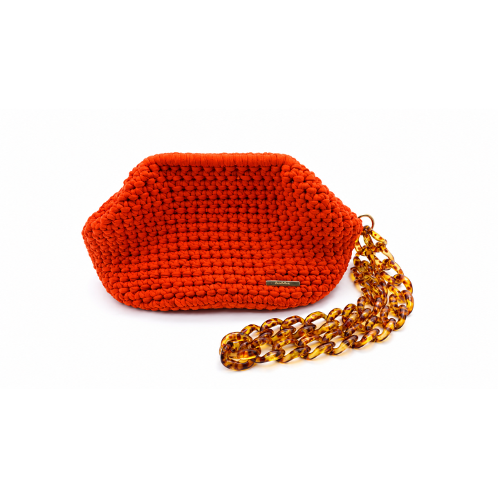 Pochette élégante "Orange Clémentine" Taille L — Artisanat au crochet