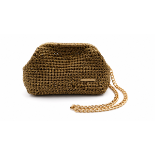Pochette élégante "Bronze Doré" Taille M — Artisanat au crochet
