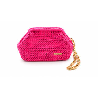 Pochette élégante "Rose Bonbon" Taille M — Artisanat au crochet