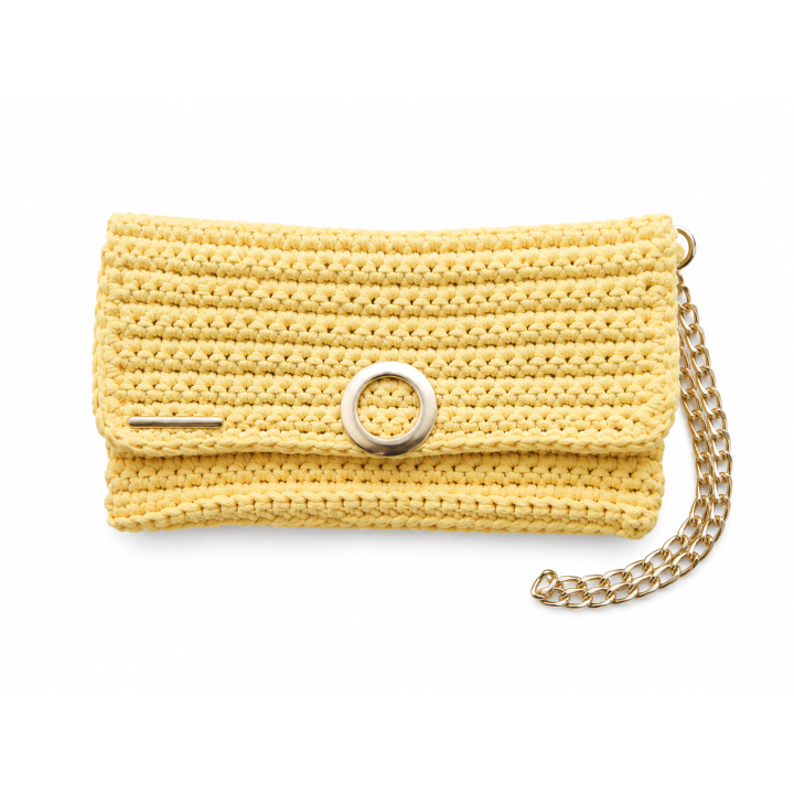 Sac enveloppe "Jaune Impérial" — Artisanat au crochet