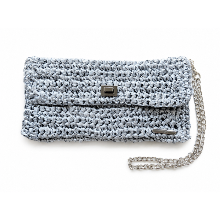 Sac enveloppe "Gris métallisé" — Artisanat au crochet