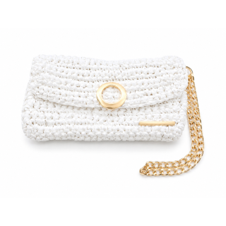 Sac enveloppe "Blanc Coco" — Artisanat au crochet