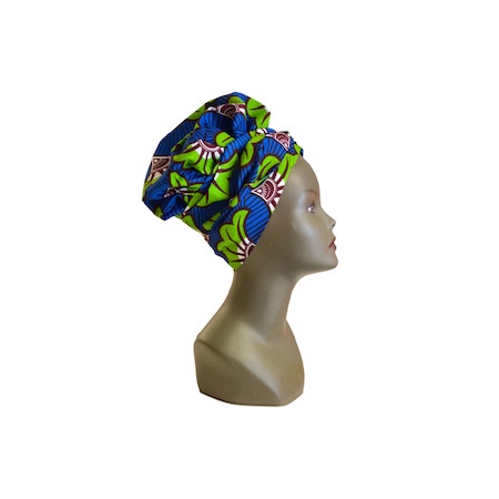 Turban en Wax & Satin à enfiler