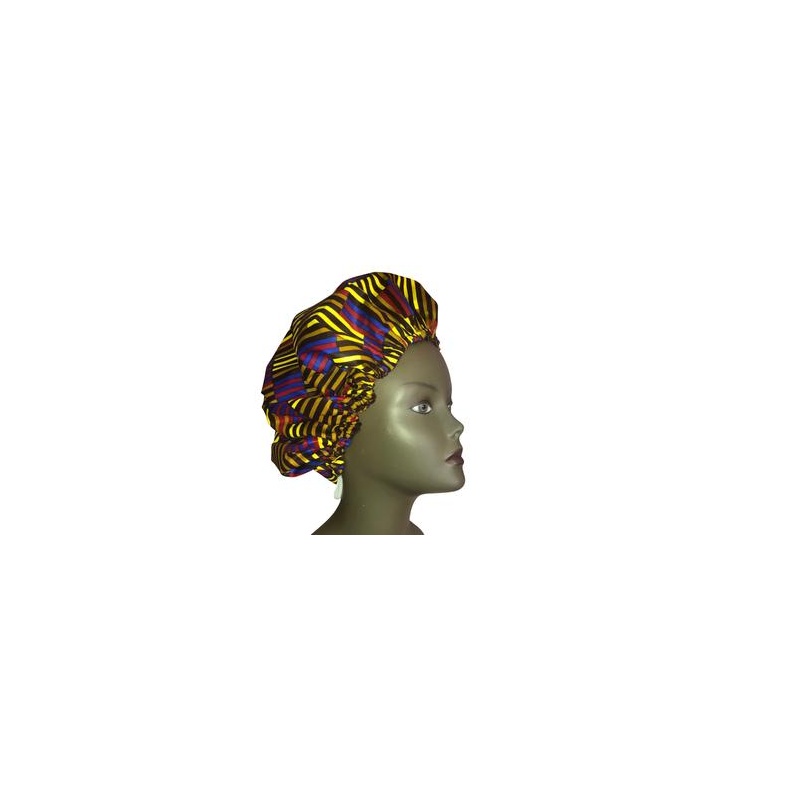 Bonnet de nuit réglable rayé