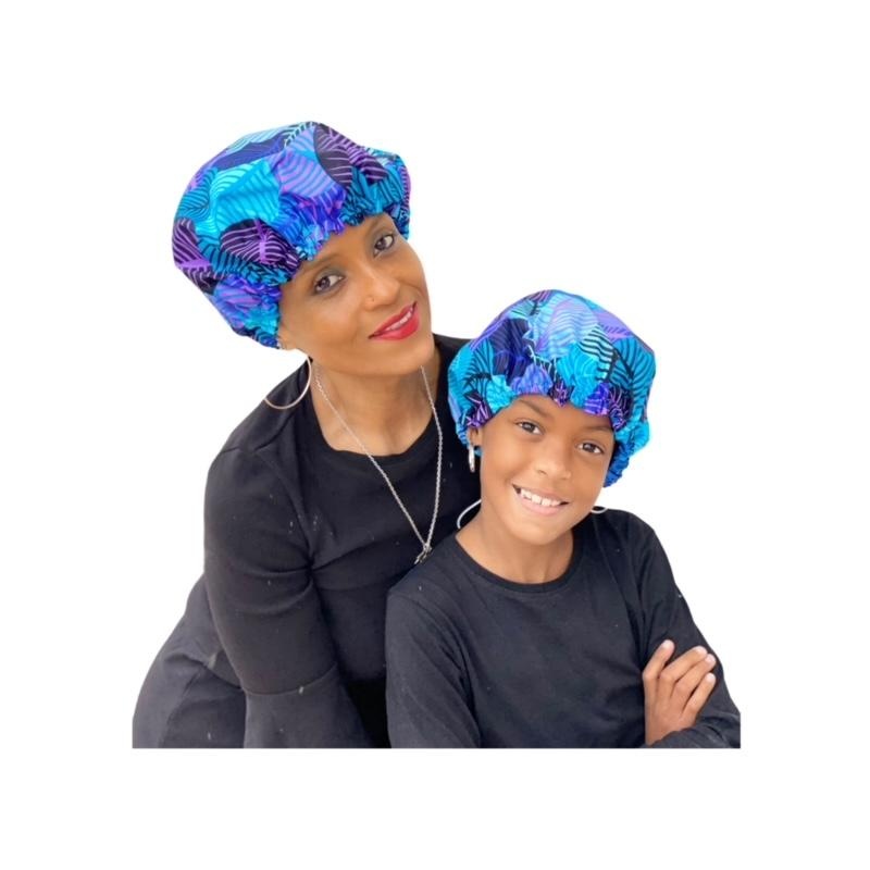 Bonnet de Nuit en Satin pour Enfant Fille, Turban, Soins