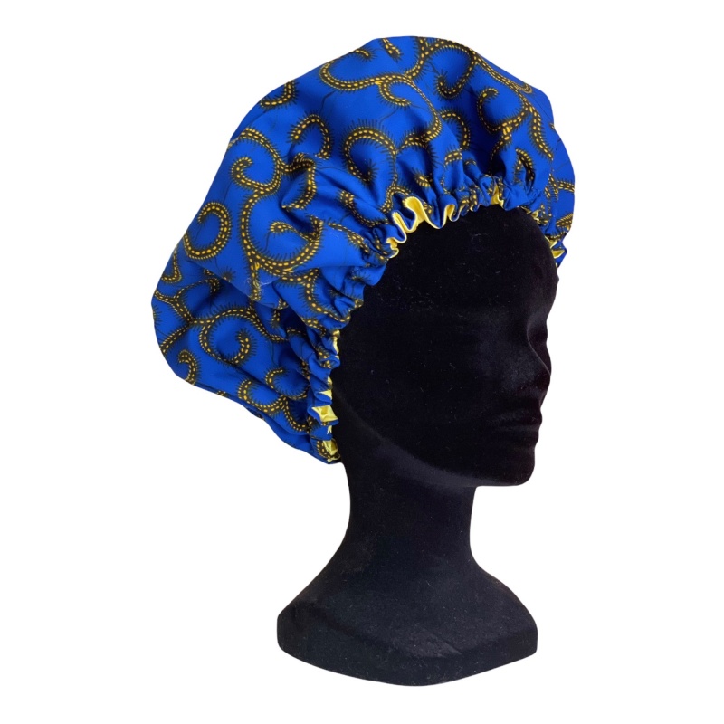 Bonnet protecteur, bleu nuit, réglable en wax