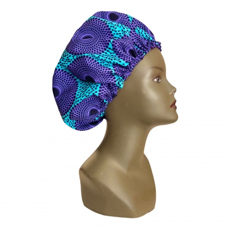PEPITE DE L'ETE ! Bonnet Wax bleu et violet & Satin réglable By Georges Décimus