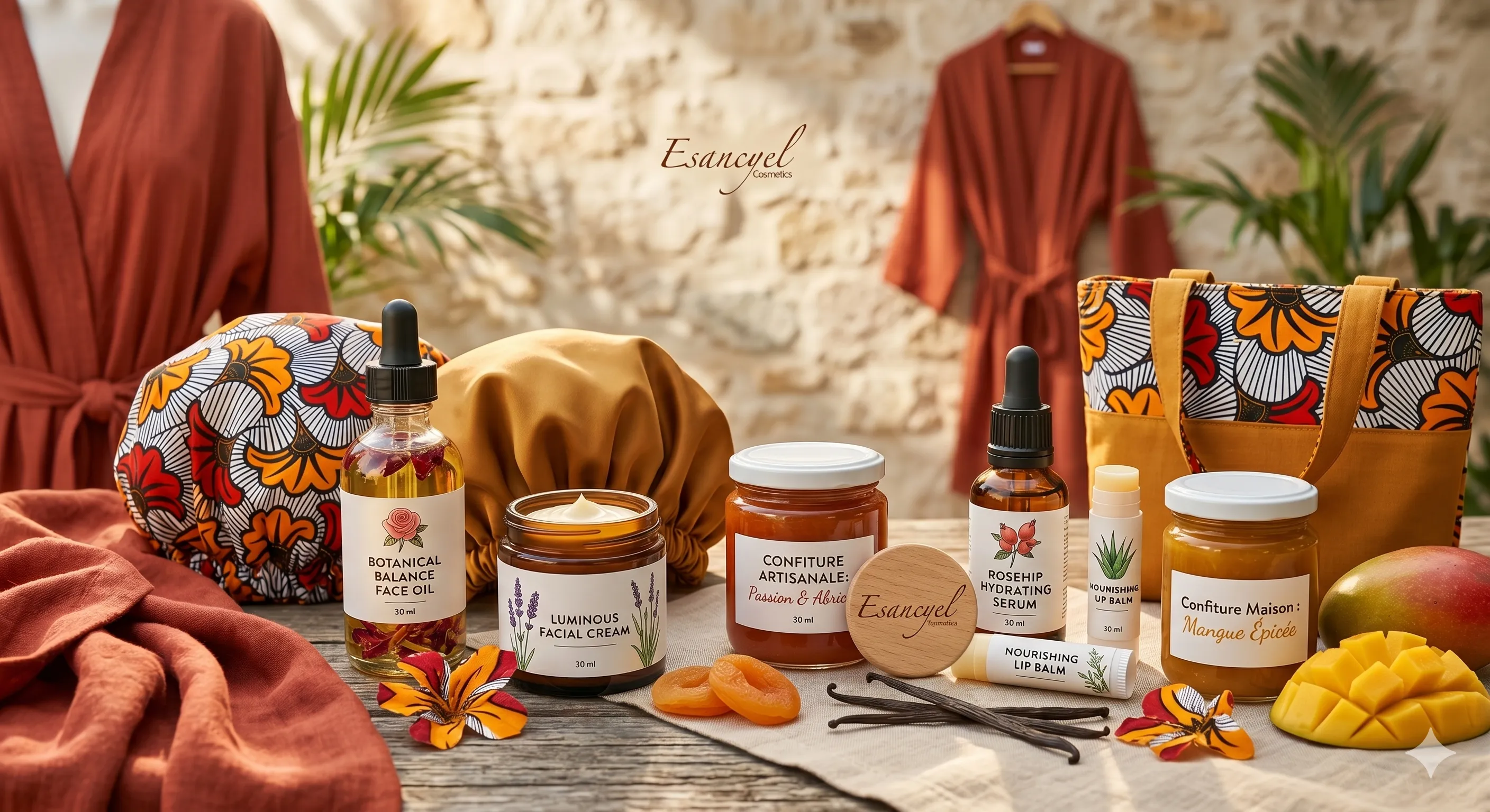 Créations artisanales Esancyel — bonnets satin et accessoires faits main